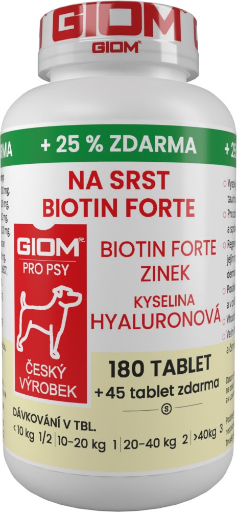 Giom Na srst Biotin Forte 180 tablet