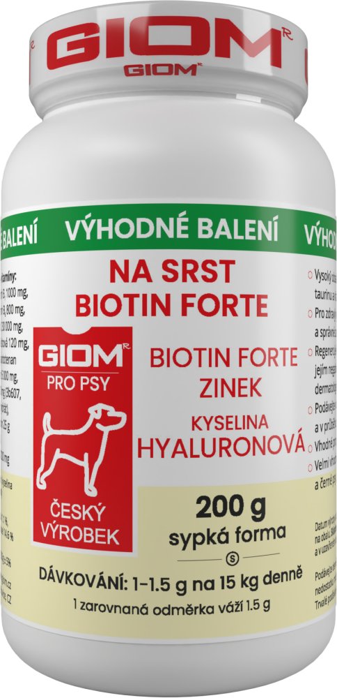 Giom Na srst Biotin Forte 200g prášek