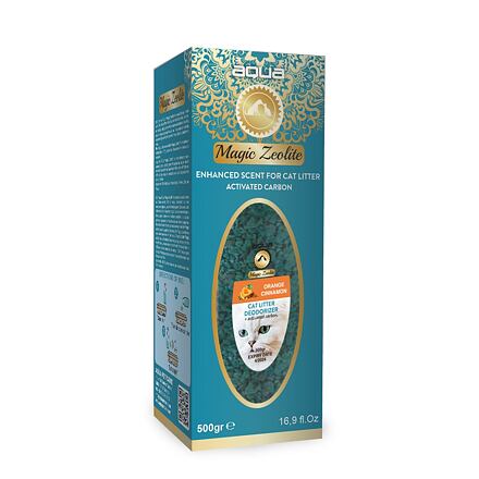 Aqua Magic Zeolite ORANGE & CINNAMON granulovaný deodorant pro kočičí WC 500 g