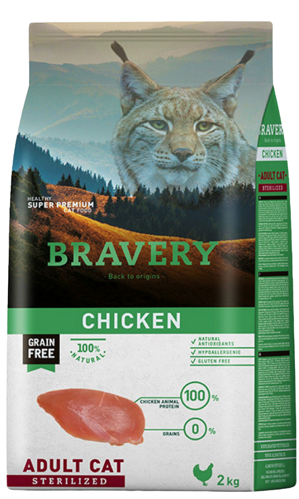 Bravery Cat Sterilized Chicken 7kg