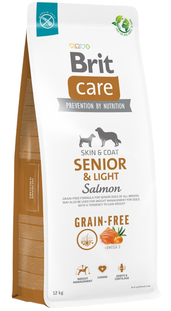 Brit Care Grain Free Senior & Light Salmon 2x12kg