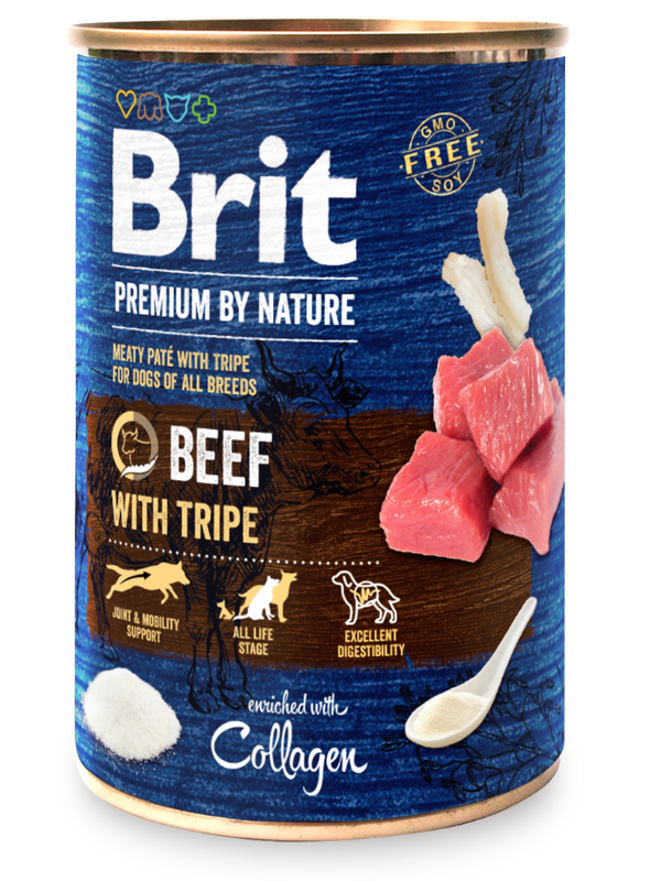 Brit Premium by Nature Dog Konzerva Beef with Tripes 400g