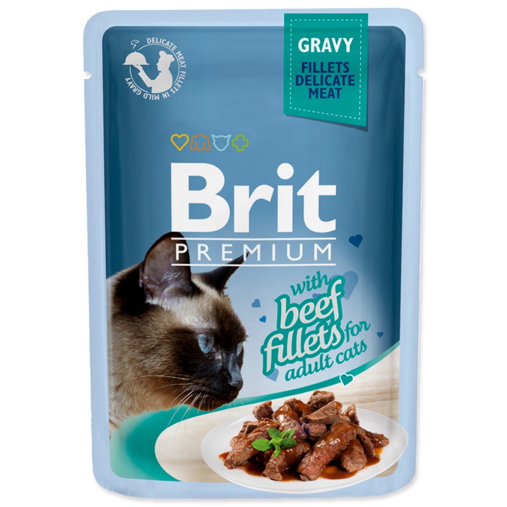 Brit Premium Kapsička Cat Delicate Beef Gravy 24x85g