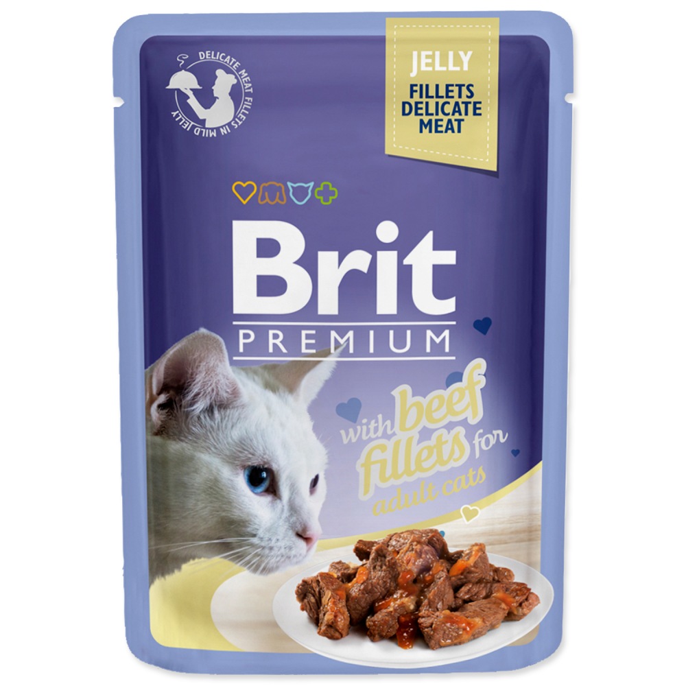 Brit Premium Kapsička Cat Delicate Beef Jelly 24x85g
