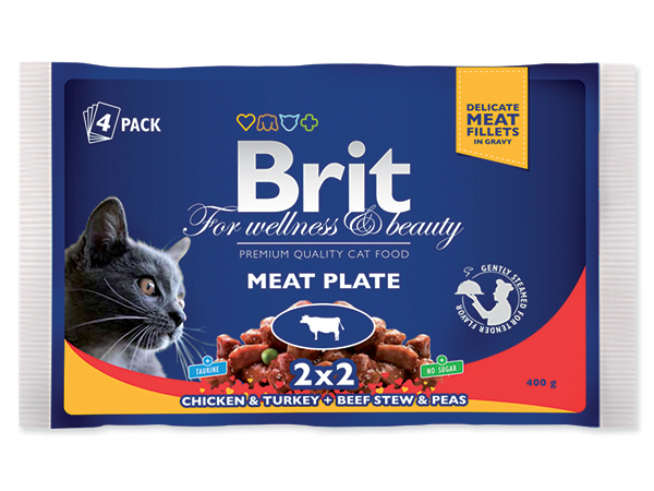 Brit Premium Kapsičky Cat Meat Plate 4x100g
