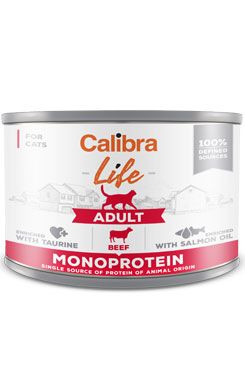Calibra Cat Life konzerva Adult Monoprotein Beef 6x200g