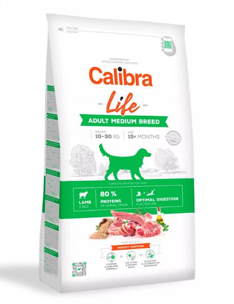 Calibra Dog Life Adult Medium Breed Lamb 2x12kg