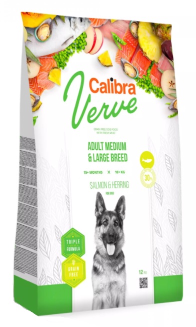 Calibra Dog Verve Grain Free Adult M/L Salmon & Herring 12kg