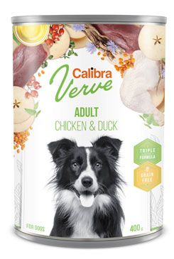 Calibra Dog Verve konzerva Grain Free Adult Chicken&Duck 400g