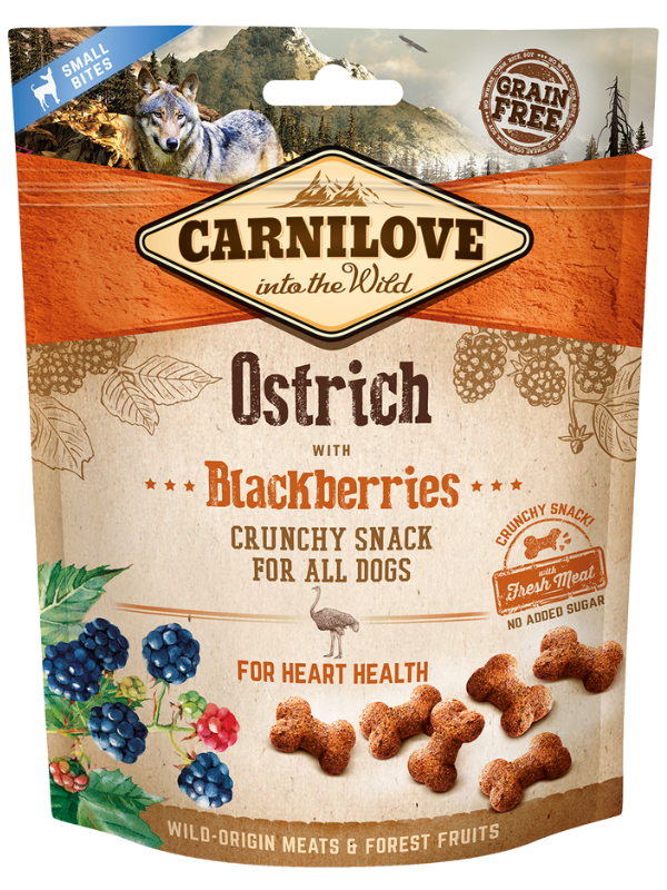 Carnilove Dog Crunchy Snack Ostrich with Blackberries 200g