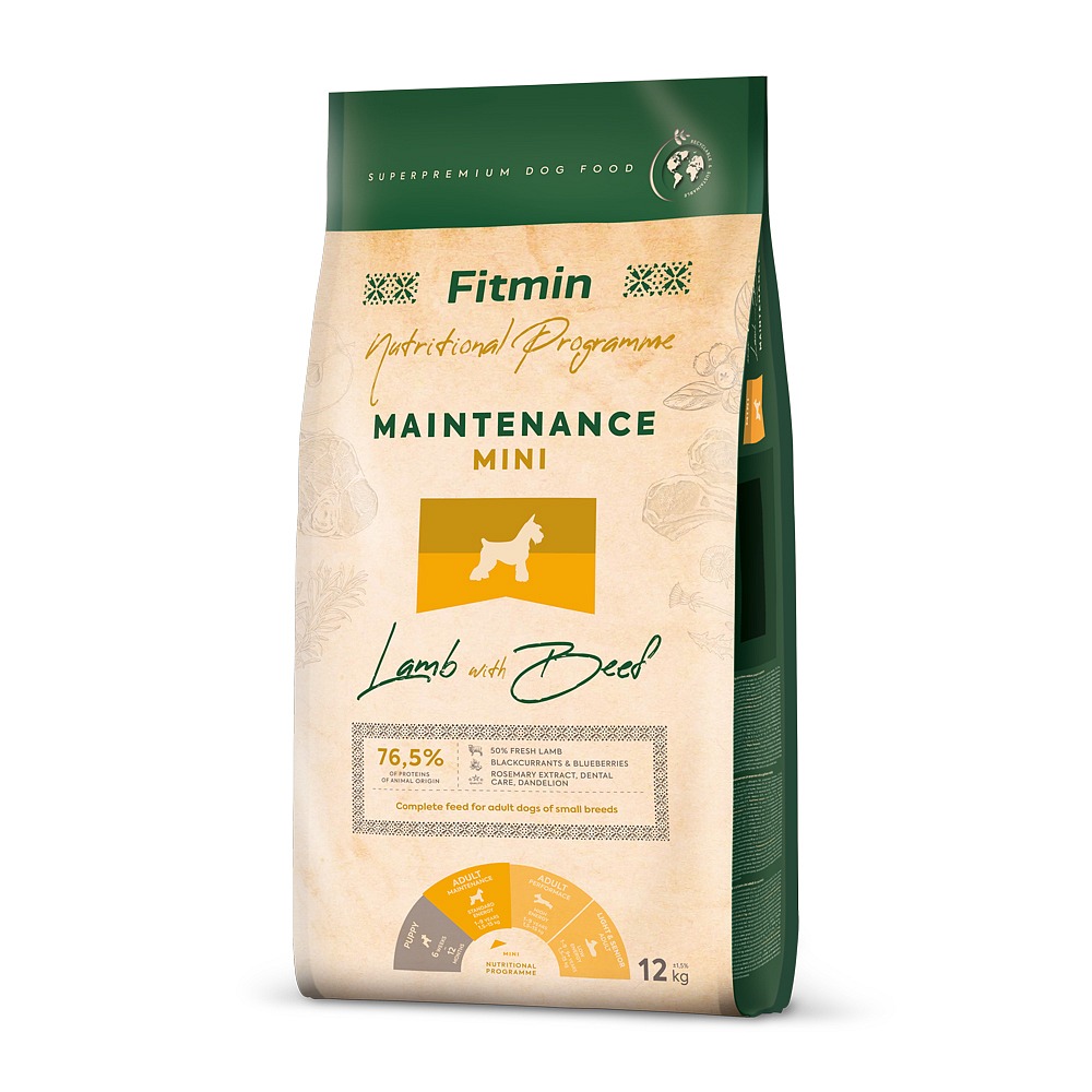 Fitmin Dog Mini Maintenance Lamb With Beef 12kg