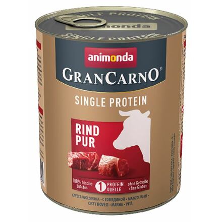 GranCarno Single Protein čisté hovězí, konzerva pro psy 800g
