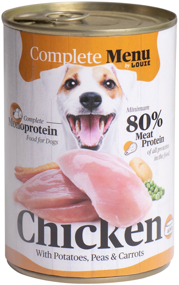 Louie Complete Menu Dog konzerva Chicken Monoprotein 400g