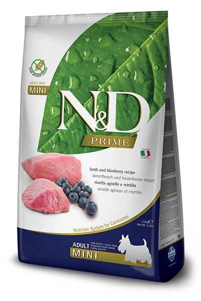 N&D Prime Dog Adult Mini Lamb & Blueberry 2x7kg