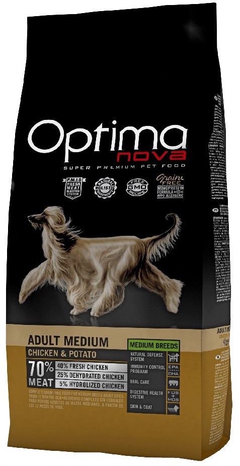 OPTIMAnova Dog Adult Medium Grain Free Chicken 12kg