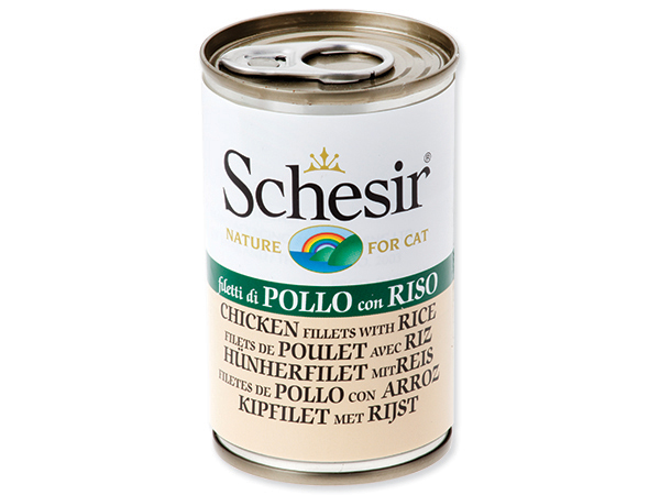 Schesir Cat konzerva kuře + rýže 24x140g