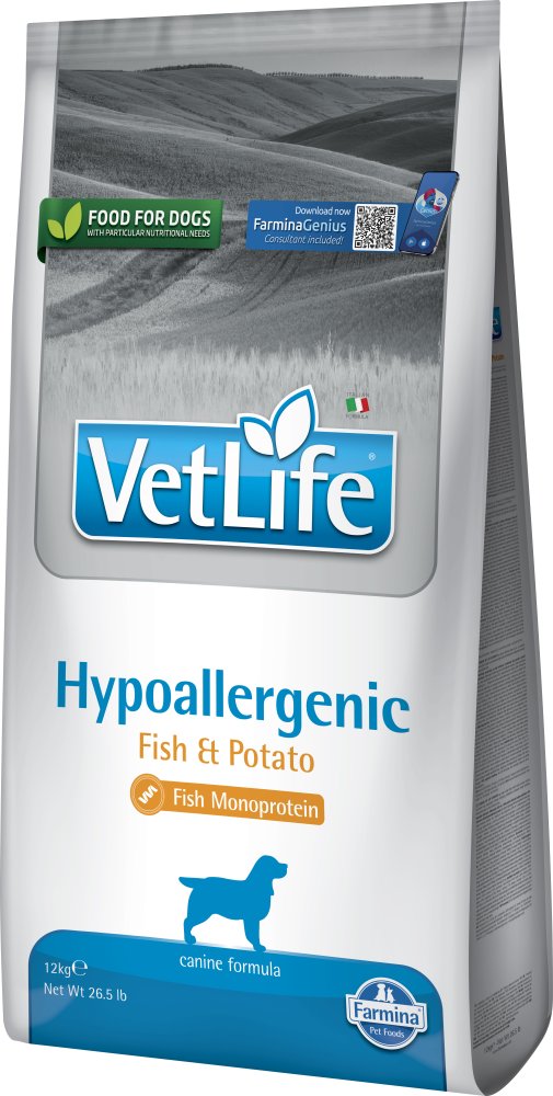 Vet Life Dog Hypoallergenic Fish&Potato 12kg